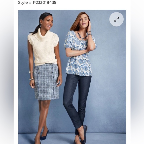 NWT Talbots Americana Tweed A- Line Skirt - Picture 3 of 10